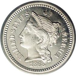 1868 1C One Cent, Judd-605, Pollock-670, R.5, PR66 Cam