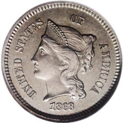 1868 1C One Cent, Judd-608, Pollock-673, R.4, PR61 NGC