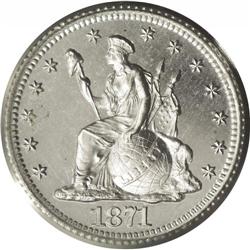 1871 H10C Standard Silver Half Dime, Judd-1067, Polloc