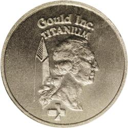 (1976-1978) Gould Inc. Titanium MS66 NGC. Dies of Pollo (1976-1978) Gould Inc. Titanium MS66 NGC.
