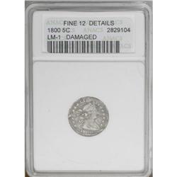 1800 H10C --Damaged--ANACS. Fine 12 Details. V-1, LM-1,