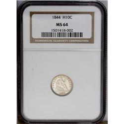 1844 H10C MS64 NGC. Breen-3035. The date is sharply tr