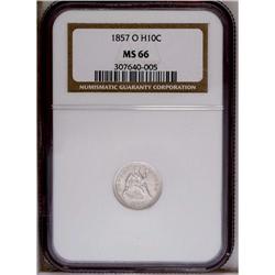 1857-O H10C MS66 NGC. A remarkable Gem with highly lus