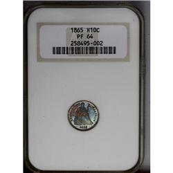 1865 H10C PR64 NGC. This Choice proof example has noti
