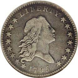 1795 50C 2 Leaves VF25 NGC. O-110, R.4. Recut 9 in the