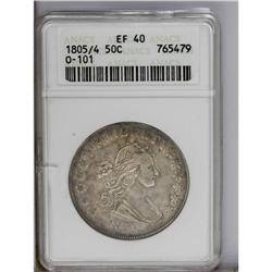 1805/4 50C XF40 ANACS. O-101, R.3. A prominent overdat