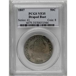 1807 50C Draped Bust VF35 PCGS. O-102, R.2. This cream