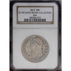 1813 50C Good 6 NGC. O-107a, R.1. Light pink-gray and