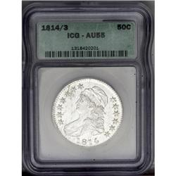 1814/3 50C AU55 ICG. O-101, R.2. A lovely example of t