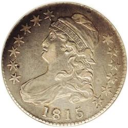 1815/2 50C AU50 NGC. O-101, R.2. Attractive grayish-br