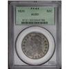 Image 1 : 1820 50C Square Base Knob 2, Large Date AU50 PCGS. O-1