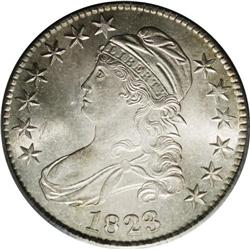 1823 50C MS64 PCGS. O-107, R.2. Most easily attributed