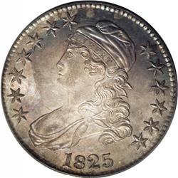 1825 50C MS64 PCGS. O-110, R.2. Liberty''s mouth is vi