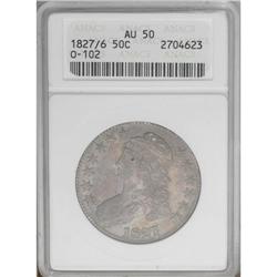 1827/6 50C AU50 ANACS. O-102, R.1. A bold and partly l