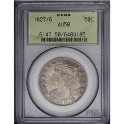 1827/6 50C AU50 PCGS. O-102, R.1. This well struck and