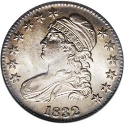 1832 50C Small Letters MS64 NGC. O-103, R.1. Most easi