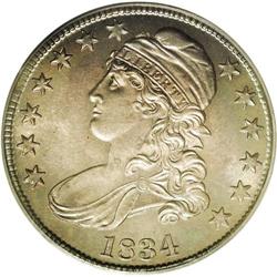 1834 50C Large Date, Small Letters MS64 PCGS. O-108, R