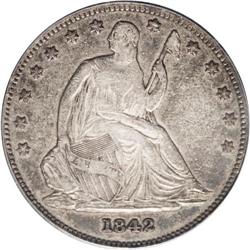 1842-O 50C Small Date, Small Letters VF30 PCGS. The 18