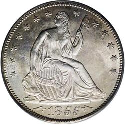 1855 50C Arrows MS64 PCGS. From 1853 to 1855, silver c