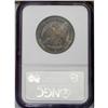 Image 4 : 1855 50C Arrows MS64 NGC. Deep ocean-blue and olive-gr