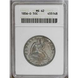 1856-O 50C MS62 ANACS. WB-104. An intricately struck a