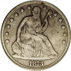 1873 50C Open 3, No Arrows Fine 12 PCGS. The rarity of