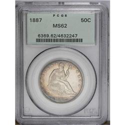 1887 50C MS62 PCGS.From The Steve Glenn Collection.