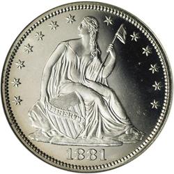 1881 50C PR66 Cameo NGC. A stunning Premium Gem proof