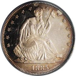 1885 50C PR65 PCGS. Ex: Eliasberg Collection. A low mi