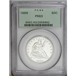 1889 50C PR63 PCGS. Fully brilliant with more than a s