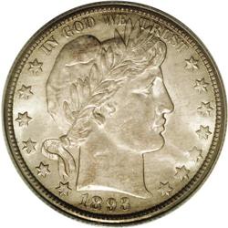 1893-O 50C MS64 PCGS. The 1893-O is not as frequently