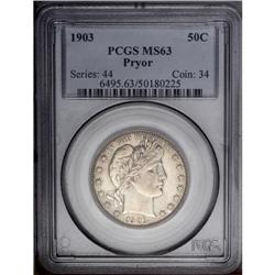 1903 50C MS63 PCGS. Ex: Pryor. This boldly struck and