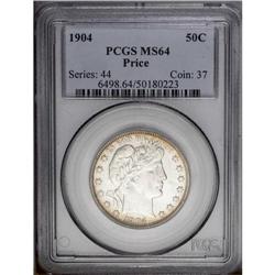 1904 50C MS64 PCGS. Ex: Price. A lustrous beauty with
