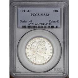 1911-D 50C MS63 PCGS. Freckles of orange patina visit