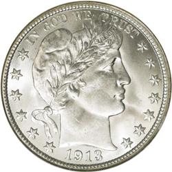 1913-D 50C MS66 NGC. A popular, late-date issue in the