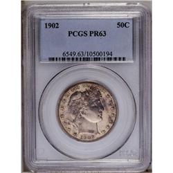 1902 50C PR63 PCGS. The surfaces are largely a brillia