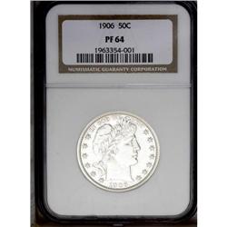 1906 50C PR64 NGC. Brilliant silver-white, with a coup