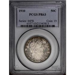 1910 50C PR63 PCGS. Dappled tan-gold and lavender toni