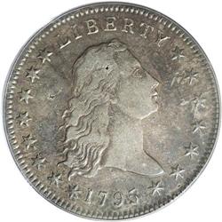 1795 S$1 Flowing Hair, Two Leaves VF35 PCGS. B-4, BB-1