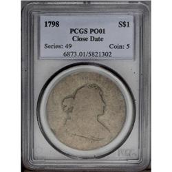 1798 S$1 Large Eagle Poor 1 PCGS. Possibly B-15, BB-11