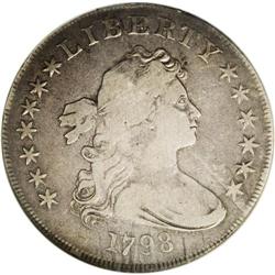 1798 S$1 Large Eagle Fine 15 NGC. B-11, BB-111. High R