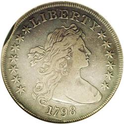 1798 S$1 Large Eagle--Clip Edge, Tooled--VF20 ANACS. B