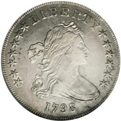 1798 S$1 Large Eagle, 10 Arrows XF45 NGC. B-13, BB-108