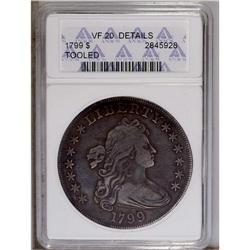 1799 S$1 --Tooled--ANACS. VF20 Details. B-9, BB-166, R.