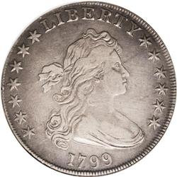 1799 S$1 XF40 NGC. B-8, BB-165, R.2. Liberty has an op