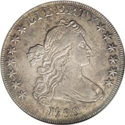 1799 S$1 XF40 ANACS. B-9, BB-166, R.2. The popular "Ap
