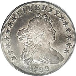 1799 S$1 XF45 ANACS. B-9, BB-166, R.1. Glowing luster