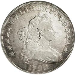 1799 S$1 --Obverse Planchet Crack--XF45 NGC. B-21, BB-1