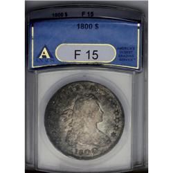 1800 S$1 Fine 15 ANACS. B-10, BB-190, R.2. Die State I