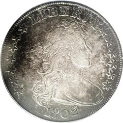 1802 S$1 Narrow Date VF35 PCGS. B-6, BB-241, R.1. Ches